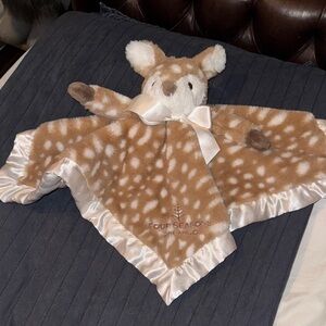 Four Seasons Baby Brown & White Fawn Lovey Plush Comforter